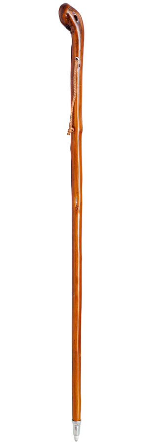 Bordón 525 de castaño con porra, 95 cm.