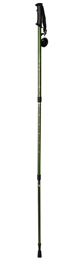 Bastón 544v trekking verde aluminio extensible 66-135 cm.